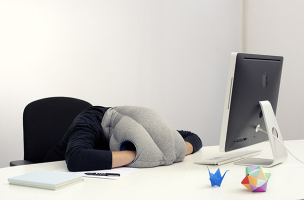 Take an afternoon nap anywhere with this pillow.