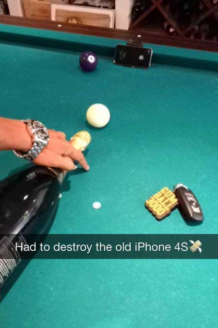 rich kids snapchat - Had to destroy the old iPhone 4s