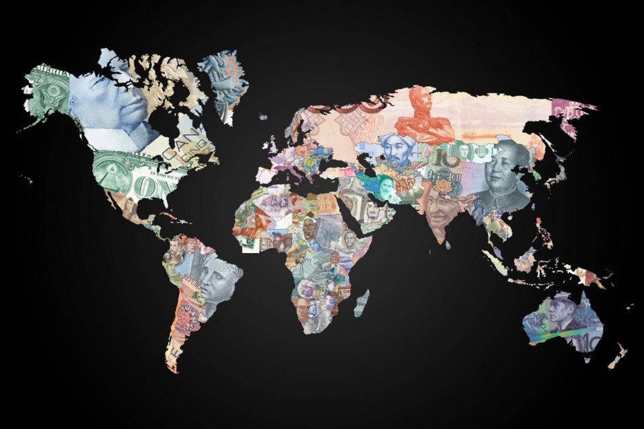 world map currency