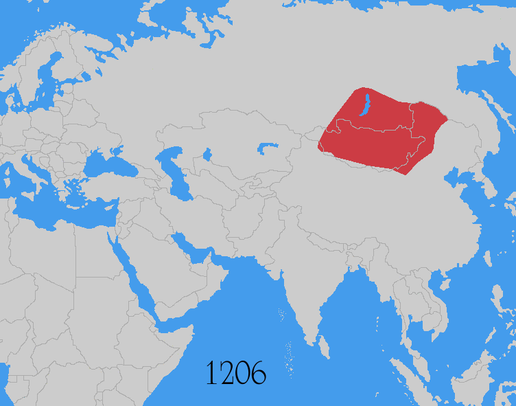 mongolian empire - 1206
