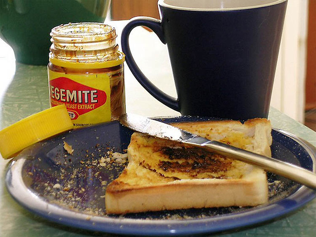 Australia: One word for this meal. Vegemite. Aussies love it.