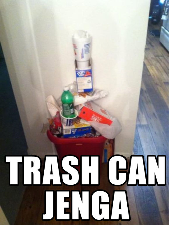 bottle - Trash Can Jenga