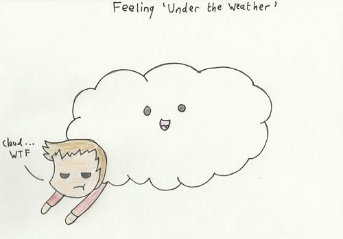 cartoon - Feeling 'Under the weather! Cloud ... Wtfsm Wtf Erwin