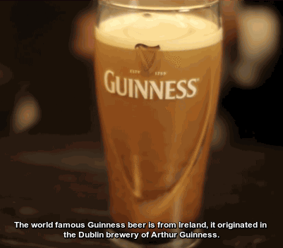 animated guinness gif - Guinness The world famous Guinness beer is from Ireland, it originated in the Dublin brewery of Arthur Guinness.