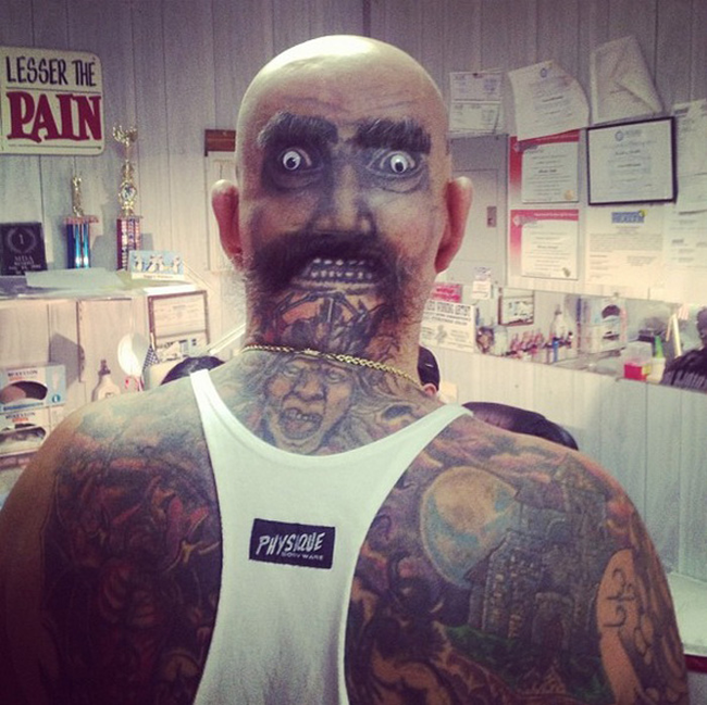 scary tattoos - Lesser The Pain Physique