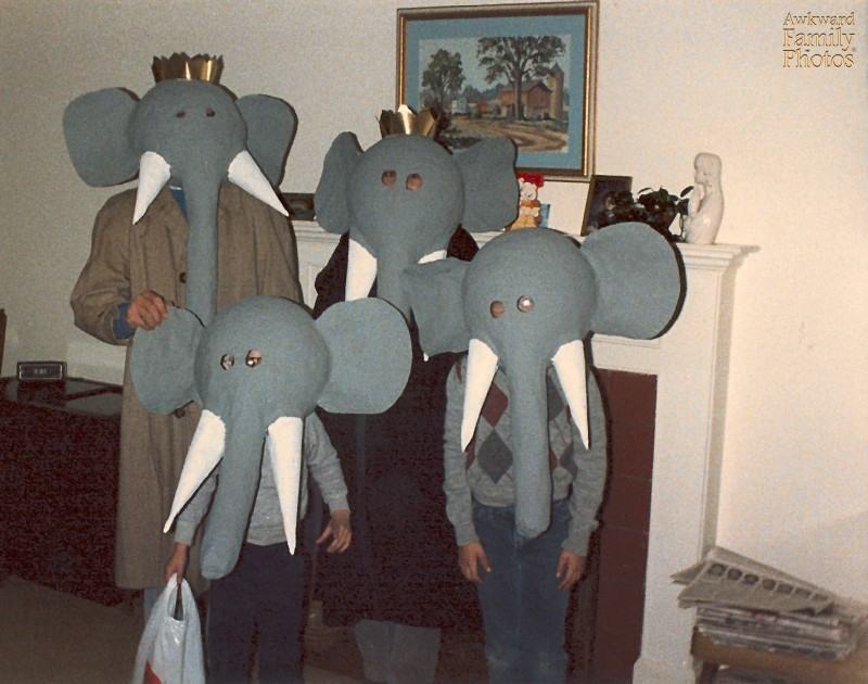 kids dressed as elephants - Awkward Family Photo's 66