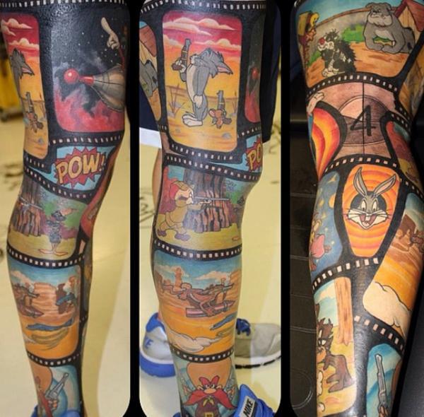Awesome Realistic Leg Tattoos