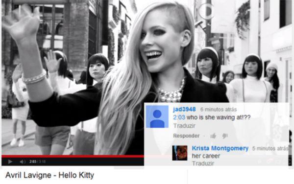 avril lavigne jokes - jad3948 6 minutos atrs 2.03 who is she waving at??? Traduzir Responder Krista Montgomery 5 minutos atra her career Traduzir Avril Lavigne Hello Kitty