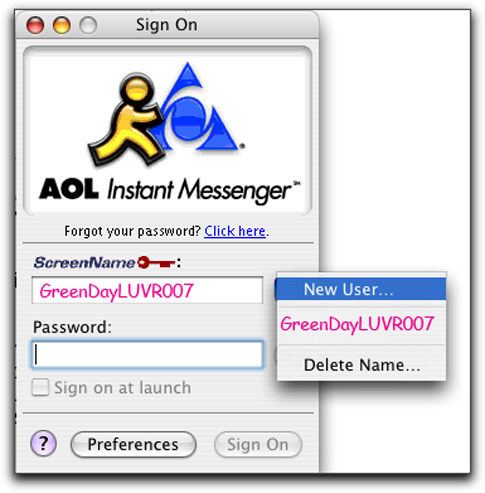 Had an embarrassing AOL screen name.