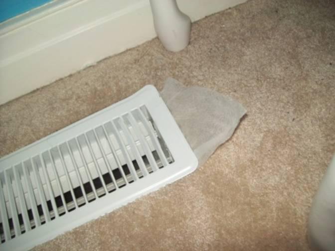 Get rid of any lingering odor by placing dryer sheets in your vents.
