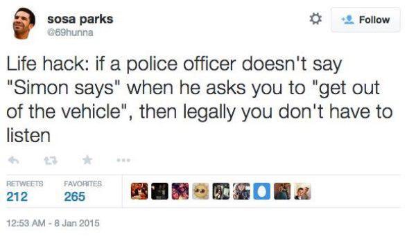 nihilism arby's - sosa parks 269hunna Life hack if a police officer doesn't say "Simon says" when he asks you to "get out of the vehicle", then legally you don't have to listen 212 Favorites 265