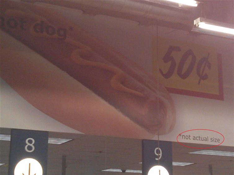obvious things - hot dog not actual size 8