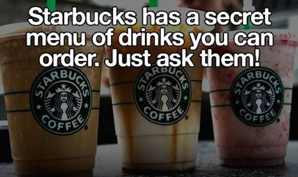 starbucks drinks with names - Starbucks has a secret menu of drinks you can order. Just ask them! au Rbu