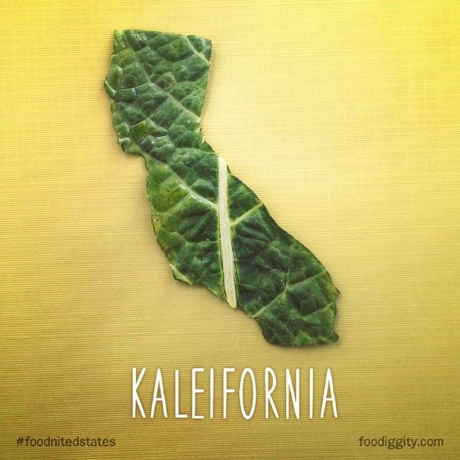 food map states made of food - Kaleifornia foodiggity.com