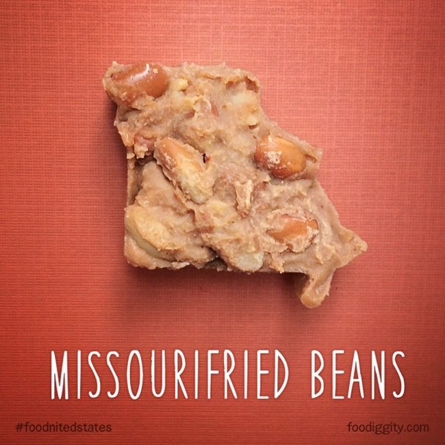 food map states made of food - Missourifried Beans foodiggity.com
