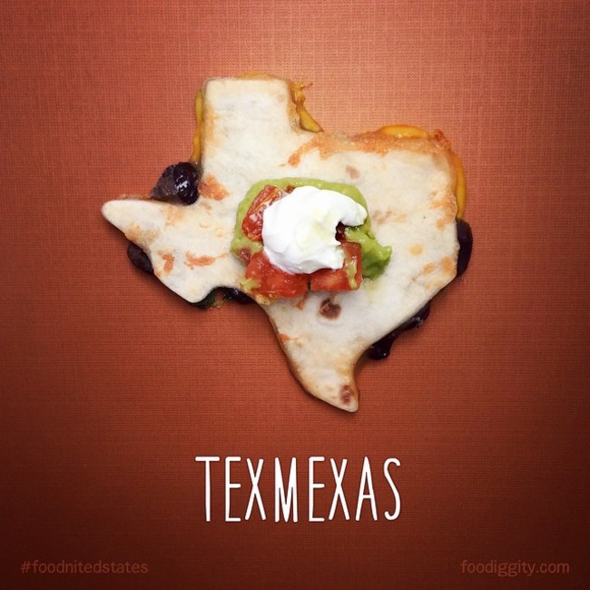 food map foodnited states of america - Texmexas foodiggity.com