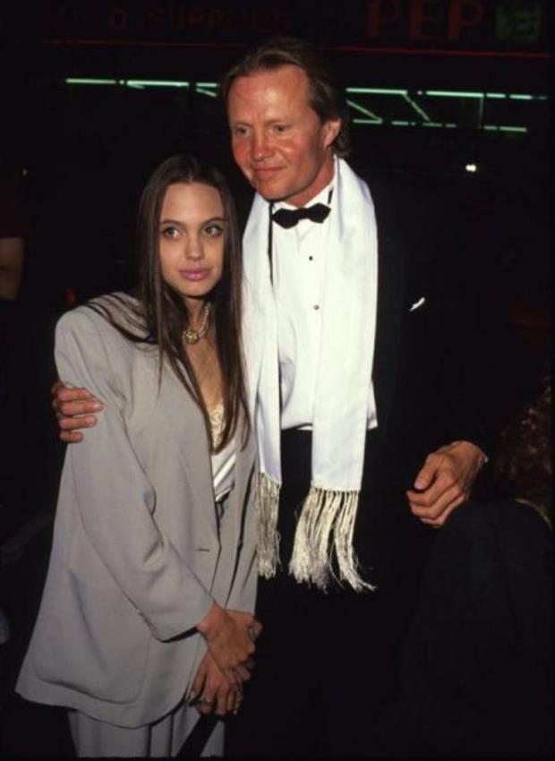 Angelina Jolie and her father, Jon Voight