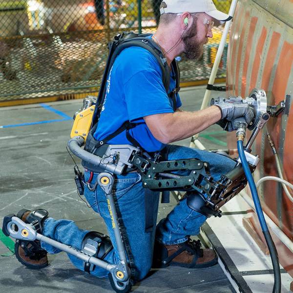 This is a FORTIS exoskeleton, it augments human abilities, reducing muscle fatigue by 300 percent.