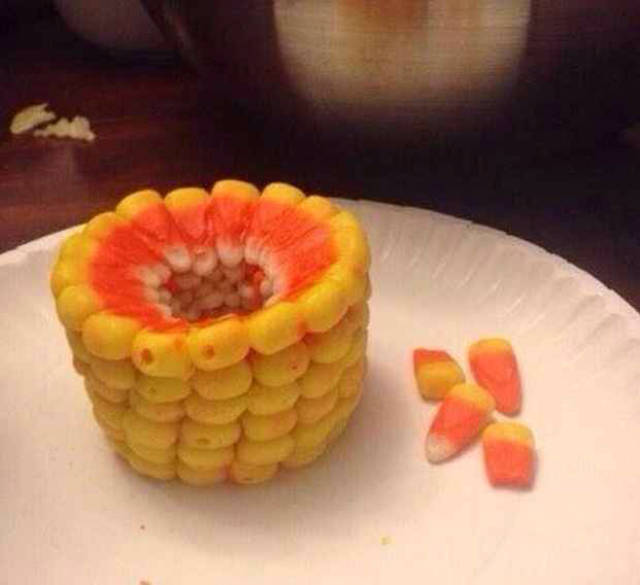 candy corn cob