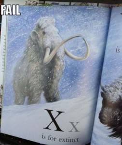 fail alphabet book - Fail Xx is for extinct