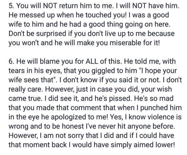 Angry Wife Writes Letter To Her Cheating Husband’s Mistress