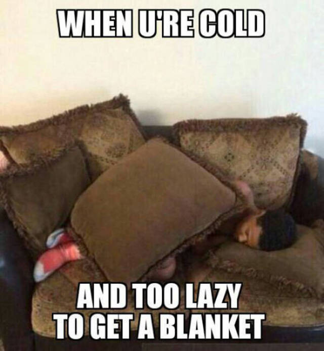 lazy funny - When U'Re Cold And Too Lazy To Get A Blanket