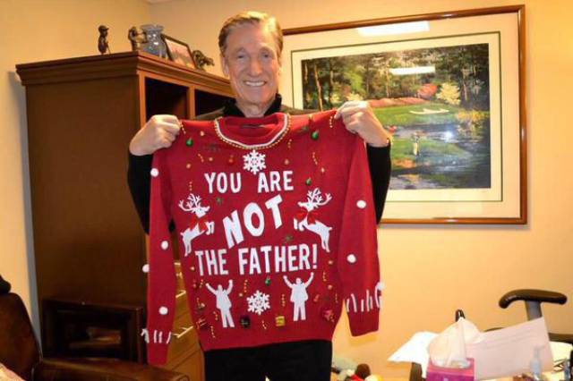 you are not the father christmas sweater - ok You Are The Father!!
