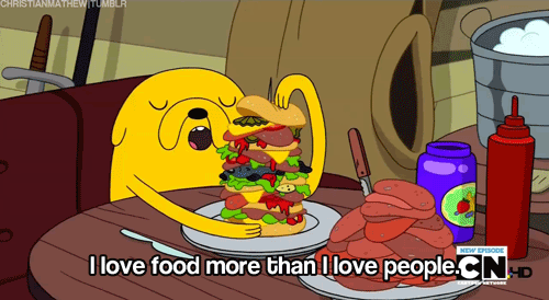sad life facts - food gifs - Christianmathew Tumblr I love food more than I love people.Cnd