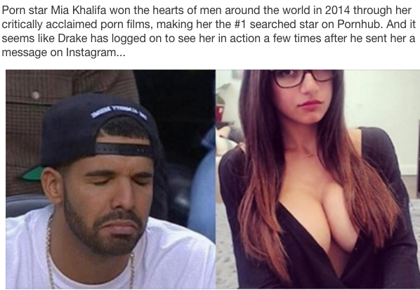 Drake Gets Rejected by Pornstar Mia Khalifa