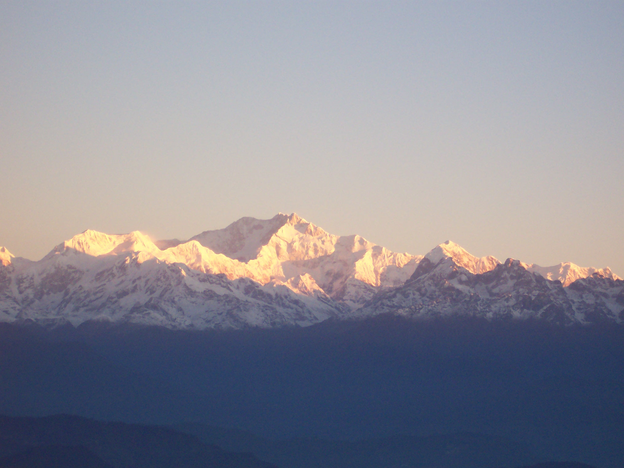 Kangchenjunga, the third highest peak on Earth at 28,169 ft.