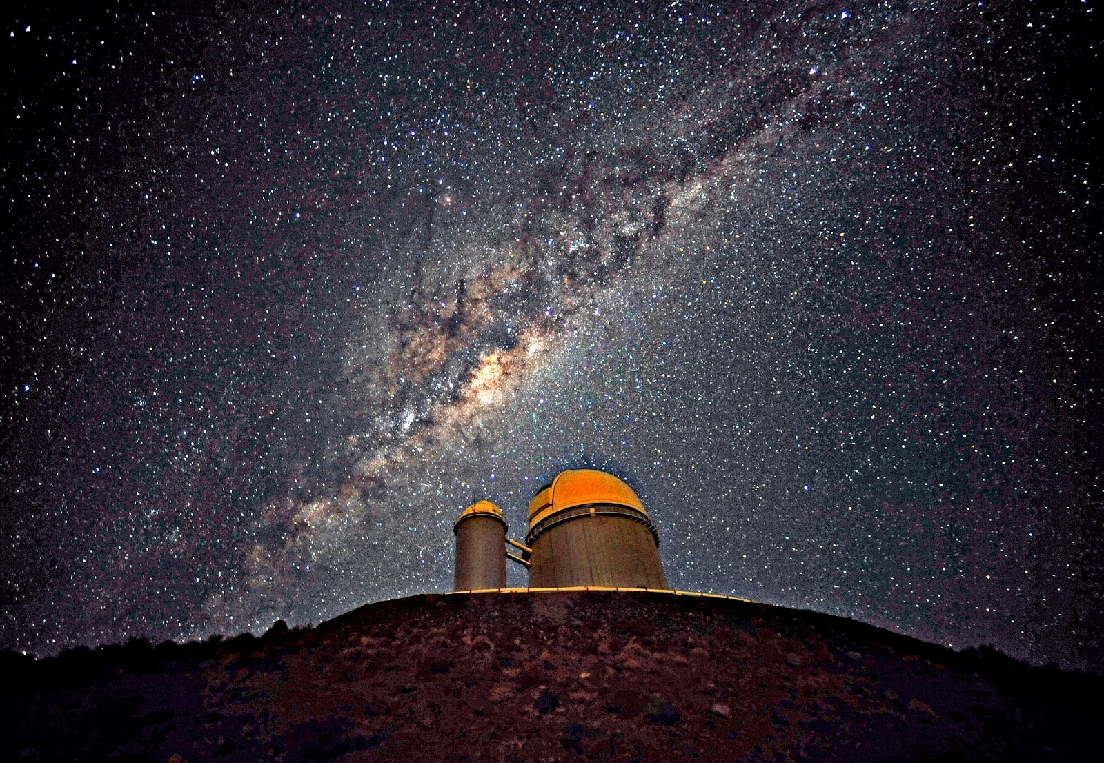View of the Milky Way disk from Earth