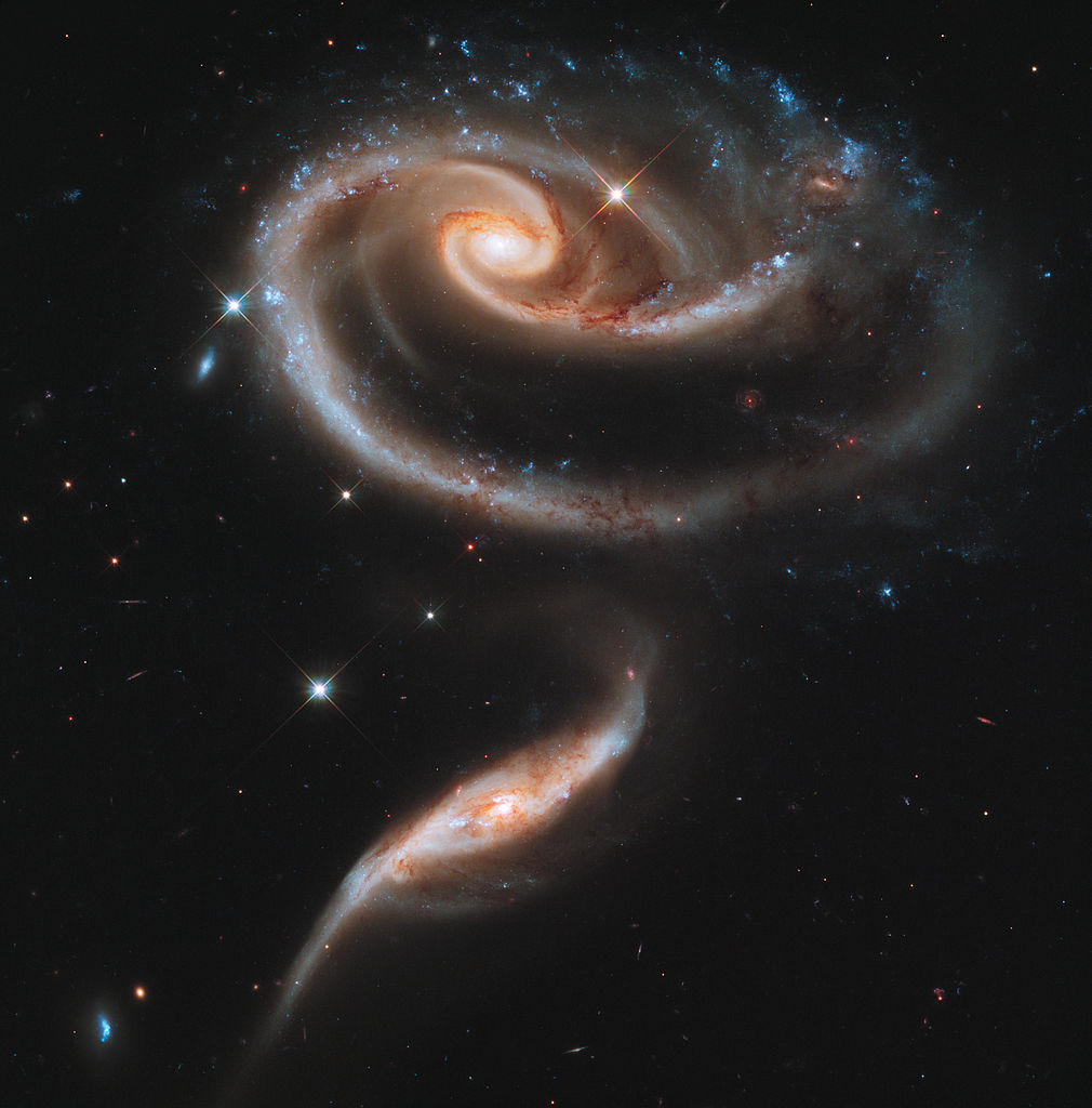 Interacting galaxy pair ARP 237. UGC 1810 on top and UGC 1813 on bottom