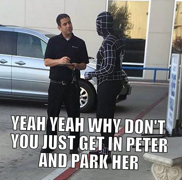 Peter gets a job as a parker...