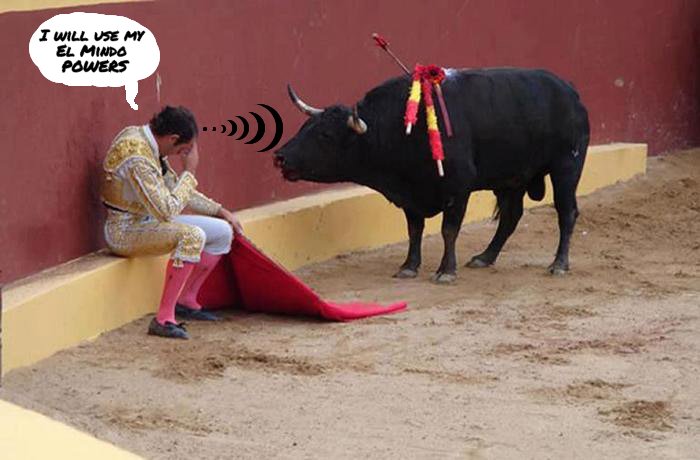 Gay Super Hero Mexican Man Controls Bull to do His Bidding!!! He can control all the minds of animals that go into tacos.