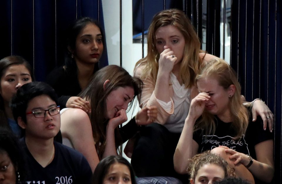 Crying Hillary Supporters