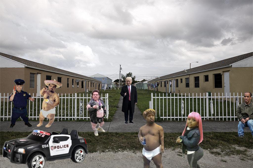 Little Trump opens project homes for midgets.
