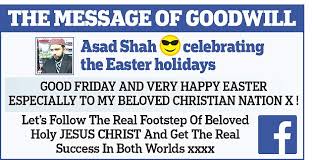 He wishes Christians a happy Easter.