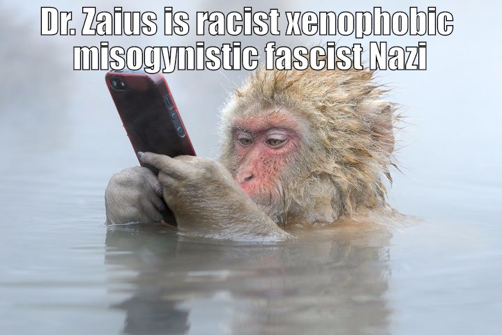 Anyone that does not subscribe to SJW monkey's views are Nazis...