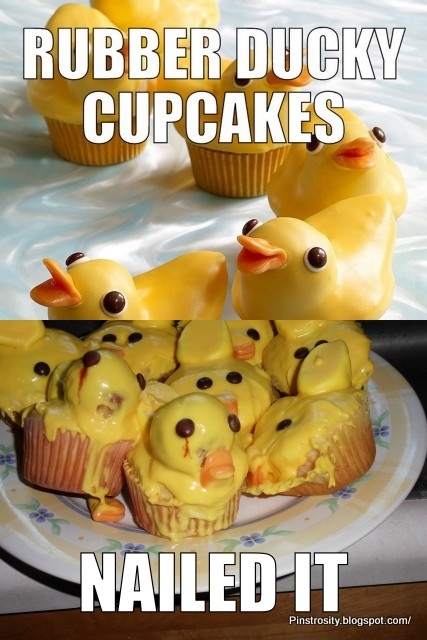baking fails - Rubber Ducky Cupcakes Nailed It Pinstrosity.blogspot.com