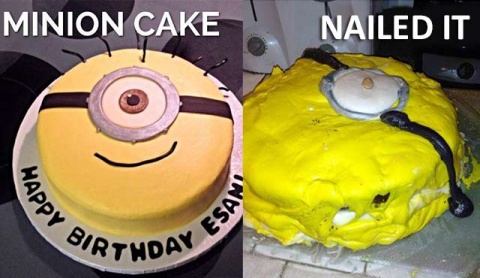 failed minion cake - Minion Cake Nailed It Esa Happy Biy Rthday