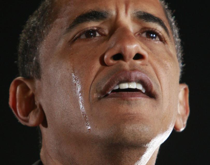 Obama crying....