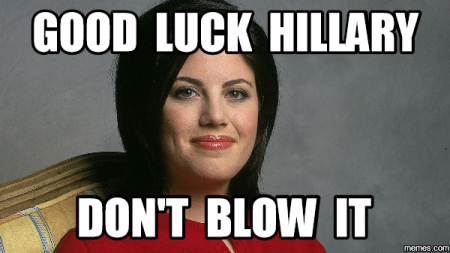 photo caption - Good Luck Hillary Don'T Blow It memes.com