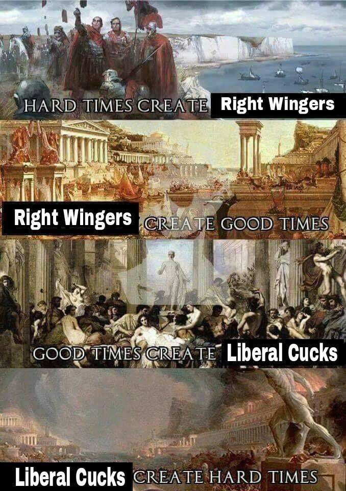 hard times strong people - Hard Times Create Right Wingers Right Wingers Create Good Times Good Times Create Liberal Cucks Liberal Cucks Create Hard Times