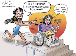 nancy pelosi aoc cartoon - a low Toos Hey Grandma! Im here to Push for Change! Enjoy the ride! Casinet Trump