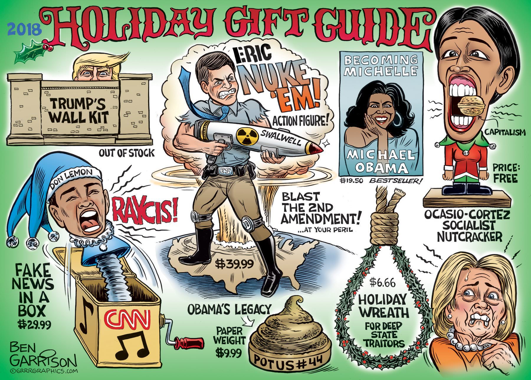 michelle obama ben garrison - 2018 Holiday Gift Guidfa Becoming Michelle Wele Trump'S Wall Kit Action Figure! Swalwes Capitalism Out Of Stock On Lemon Michael Obama Price $19.50 Bestseller W Free Blast The 2ND Amendment! OcasioCortez ...At Your Peril Soci