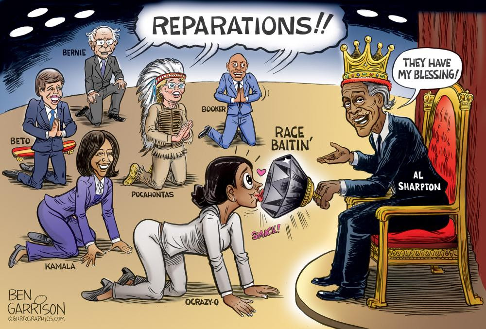 al sharpton cartoon - Reparations!! Bernie They Have My Blessing! Booker Race Beto Baitin' Al Sharpton Pocahontas . Smacki Www Udu U U U U Ut Kamala Beno OcrazyO Garrison Ogrrrgraphics.Com