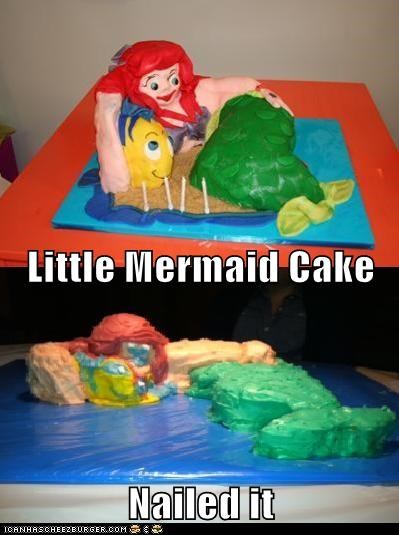funny cake fails - Little Mermaid Cake Nailed it Toaneascheezburger.Com