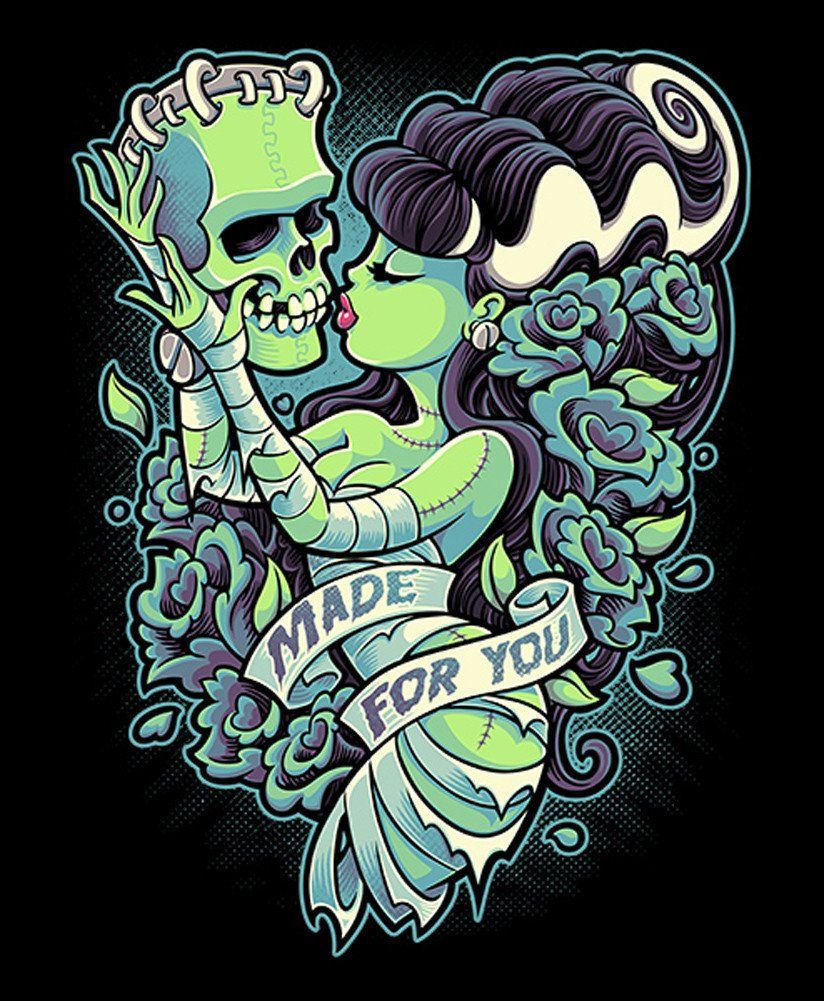 bride of frankenstein pin up tattoo - 2 For Yo