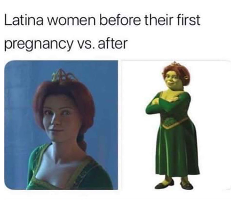 fiona shrek - Latina women before their first pregnancy vs. after