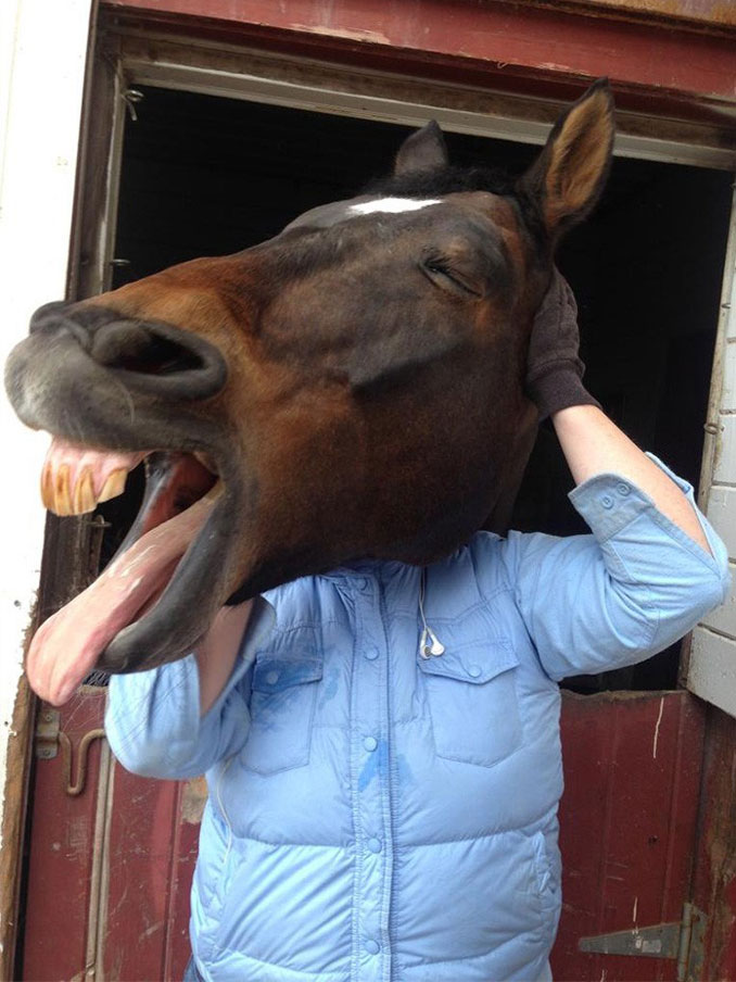 man with horse head